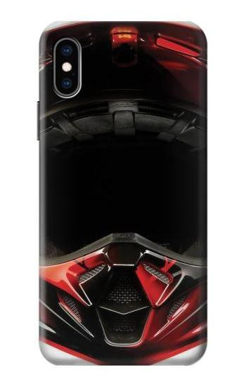 S1373 Motorcycle Helmet Etui Coque Housse pour iPhone X, iPhone XS