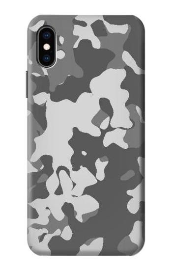 S2186 Gray Camo Camouflage Graphic Printed Etui Coque Housse pour iPhone X, iPhone XS