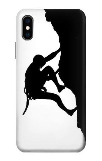 S2407 Mountain Climber Climbing Etui Coque Housse pour iPhone X, iPhone XS