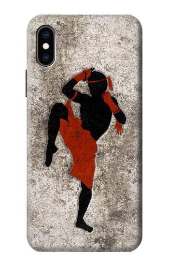 S2634 Muay Thai Kickboxing Martial Art Etui Coque Housse pour iPhone X, iPhone XS