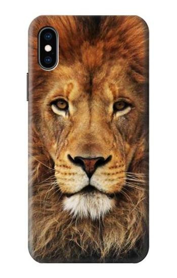 S2870 Lion King of Beasts Etui Coque Housse pour iPhone X, iPhone XS