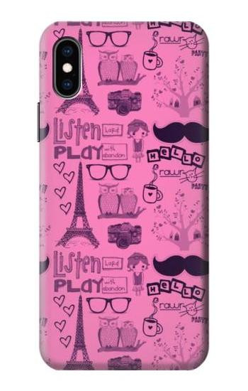 S2885 Paris Pink Etui Coque Housse pour iPhone X, iPhone XS