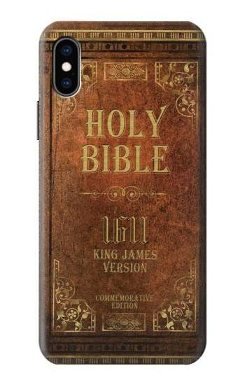 S2890 Holy Bible 1611 King James Version Etui Coque Housse pour iPhone X, iPhone XS