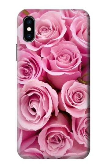 S2943 Pink Rose Etui Coque Housse pour iPhone X, iPhone XS