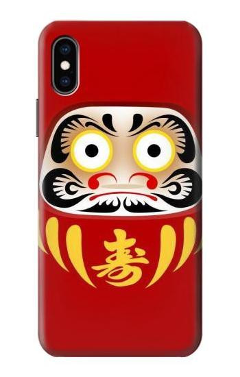 S3045 Japan Good Luck Daruma Doll Etui Coque Housse pour iPhone X, iPhone XS