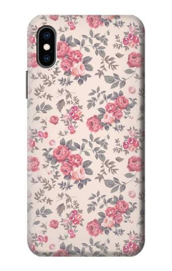 S3095 Vintage Rose Pattern Etui Coque Housse pour iPhone X, iPhone XS