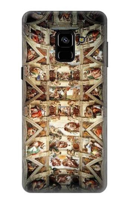 S0177 Michelangelo Chapel ceiling Etui Coque Housse pour Samsung Galaxy A8 (2018)
