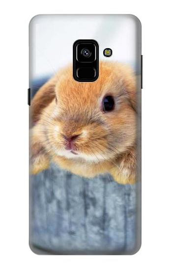 S0242 Cute Rabbit Etui Coque Housse pour Samsung Galaxy A8 (2018)