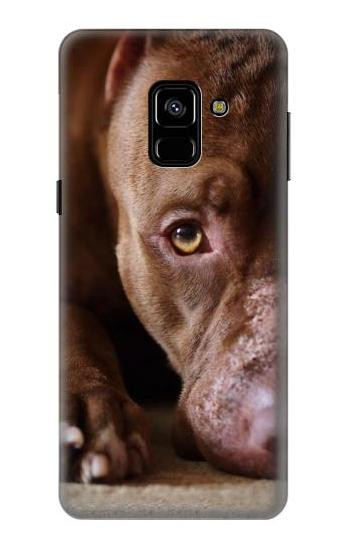S0519 PitBull Face Etui Coque Housse pour Samsung Galaxy A8 (2018)
