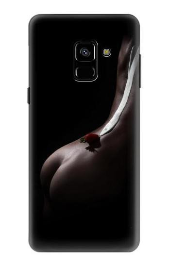 S0546 Sexy Cream Strawberry Etui Coque Housse pour Samsung Galaxy A8 (2018)