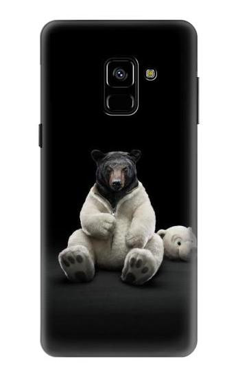 S0878 Black Bear Etui Coque Housse pour Samsung Galaxy A8 (2018)