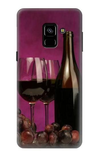 S0910 Red Wine Etui Coque Housse pour Samsung Galaxy A8 (2018)