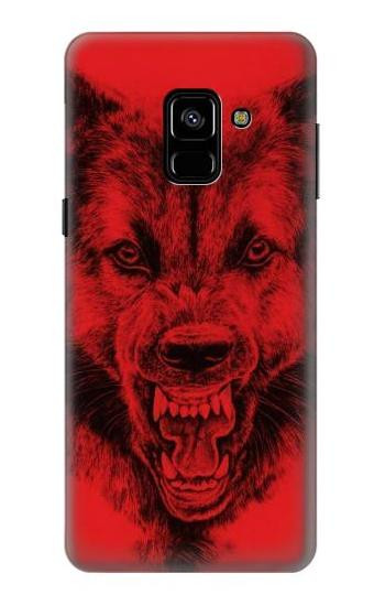 S1090 Red Wolf Etui Coque Housse pour Samsung Galaxy A8 (2018)
