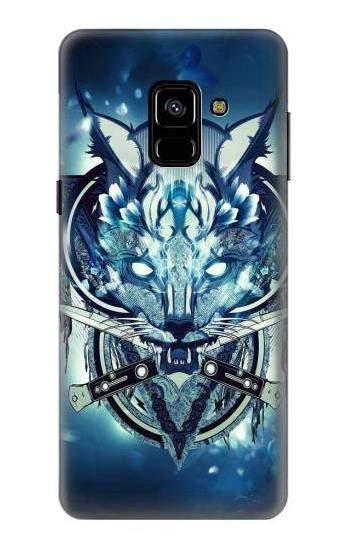 S1135 Wolf with knives Rock Etui Coque Housse pour Samsung Galaxy A8 (2018)