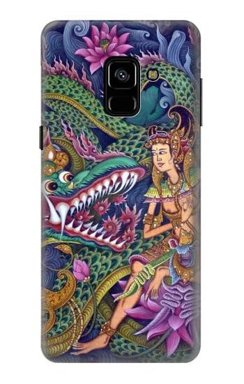S1240 Bali Painting Etui Coque Housse pour Samsung Galaxy A8 (2018)