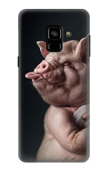 S1273 Crazy Pig Etui Coque Housse pour Samsung Galaxy A8 (2018)