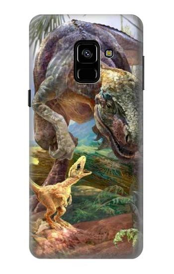 S1290 Dinosaurs T-Rex Etui Coque Housse pour Samsung Galaxy A8 (2018)
