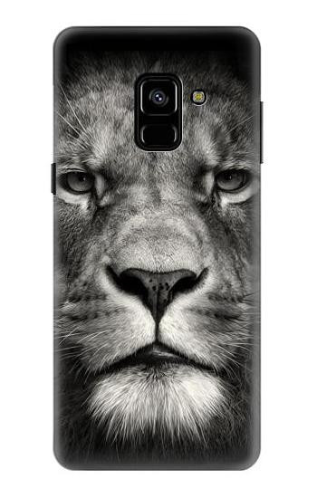S1352 Lion Face Etui Coque Housse pour Samsung Galaxy A8 (2018)