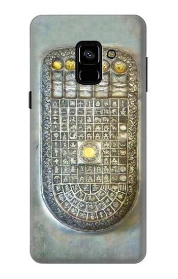 S1484 Buddha Footprint Etui Coque Housse pour Samsung Galaxy A8 (2018)