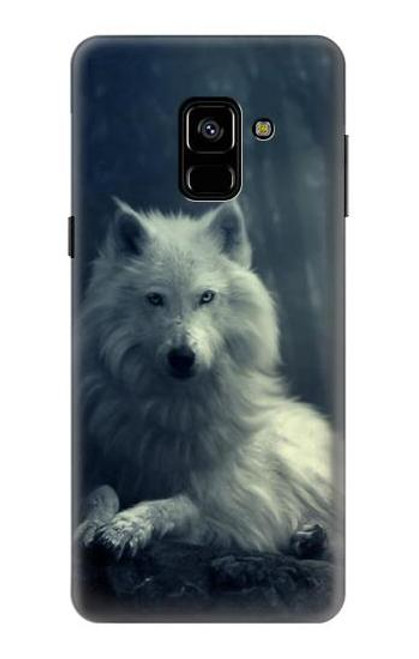 S1516 White Wolf Etui Coque Housse pour Samsung Galaxy A8 (2018)