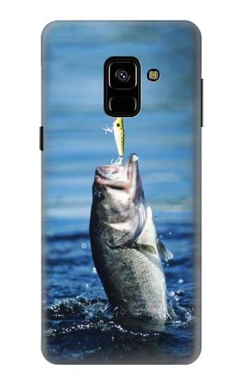 S1594 Bass Fishing Etui Coque Housse pour Samsung Galaxy A8 (2018)