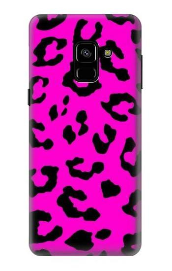 S1850 Pink Leopard Pattern Etui Coque Housse pour Samsung Galaxy A8 (2018)