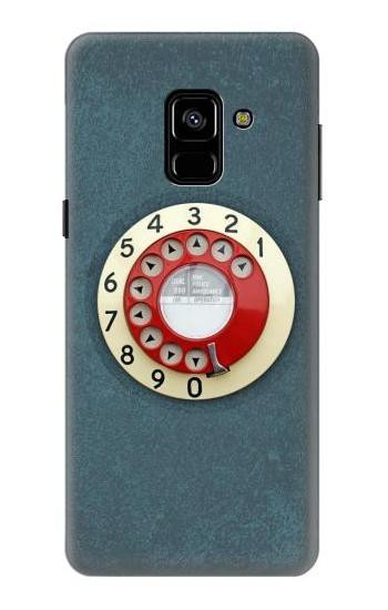 S1968 Rotary Dial Telephone Etui Coque Housse pour Samsung Galaxy A8 (2018)