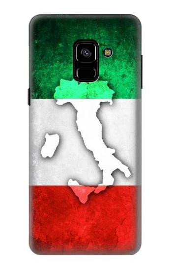 S2338 Italy Flag Etui Coque Housse pour Samsung Galaxy A8 (2018)
