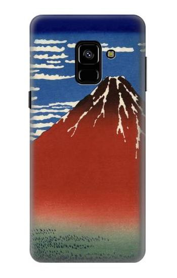 S2390 Katsushika Hokusai Red Fuji Etui Coque Housse pour Samsung Galaxy A8 (2018)