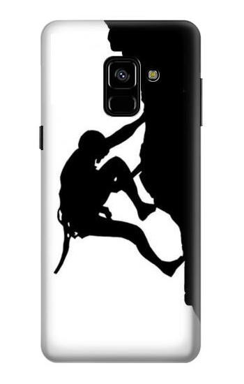 S2407 Mountain Climber Climbing Etui Coque Housse pour Samsung Galaxy A8 (2018)