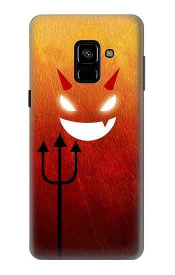 S2454 Red Cute Little Devil Cartoon Etui Coque Housse pour Samsung Galaxy A8 (2018)