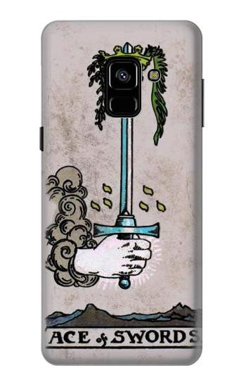 S2482 Tarot Card Ace of Swords Etui Coque Housse pour Samsung Galaxy A8 (2018)