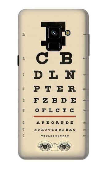 S2502 Eye Exam Chart Decorative Decoupage Poster Etui Coque Housse pour Samsung Galaxy A8 (2018)