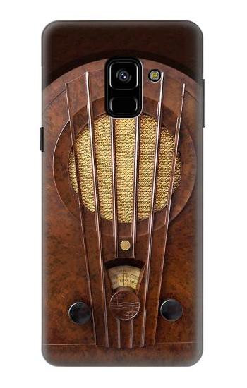 S2655 Vintage Bakelite Deco Radio Etui Coque Housse pour Samsung Galaxy A8 (2018)