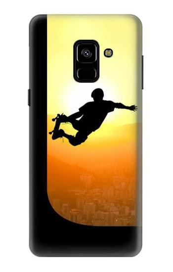 S2676 Extreme Skateboard Sunset Etui Coque Housse pour Samsung Galaxy A8 (2018)