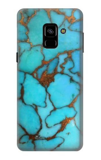 S2685 Aqua Turquoise Gemstone Graphic Printed Etui Coque Housse pour Samsung Galaxy A8 (2018)