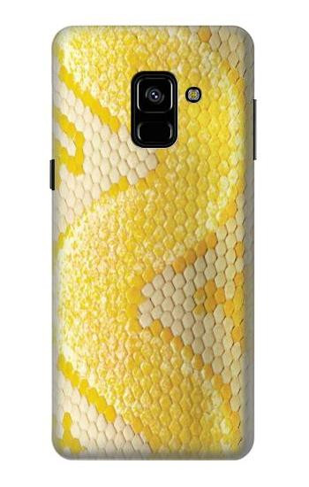 S2713 Yellow Snake Skin Graphic Printed Etui Coque Housse pour Samsung Galaxy A8 (2018)