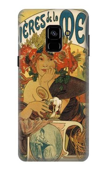 S2740 Alphonse Mucha Bieres De La Muse Etui Coque Housse pour Samsung Galaxy A8 (2018)