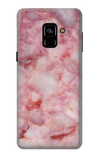 S2843 Pink Marble Texture Etui Coque Housse pour Samsung Galaxy A8 (2018)