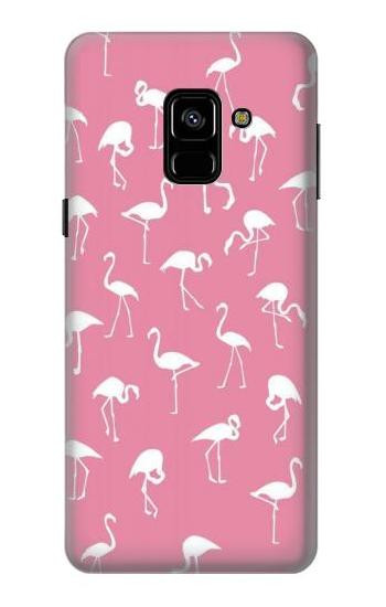 S2858 Pink Flamingo Pattern Etui Coque Housse pour Samsung Galaxy A8 (2018)