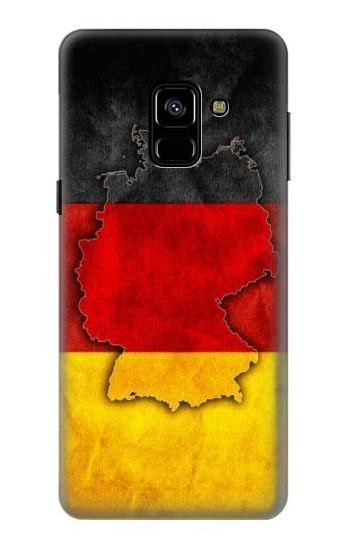 S2935 Germany Flag Map Etui Coque Housse pour Samsung Galaxy A8 (2018)