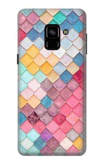 S2947 Candy Minimal Pastel Colors Etui Coque Housse pour Samsung Galaxy A8 (2018)