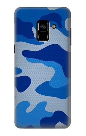 S2958 Army Blue Camo Camouflage Etui Coque Housse pour Samsung Galaxy A8 (2018)