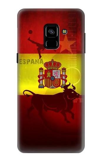 S2984 Spain Football Soccer Euro 2016 Etui Coque Housse pour Samsung Galaxy A8 (2018)