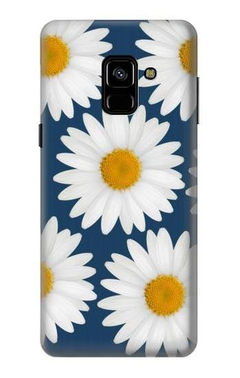 S3009 Daisy Blue Etui Coque Housse pour Samsung Galaxy A8 (2018)