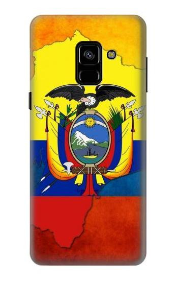 S3020 Ecuador Flag Etui Coque Housse pour Samsung Galaxy A8 (2018)