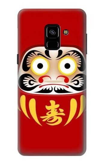 S3045 Japan Good Luck Daruma Doll Etui Coque Housse pour Samsung Galaxy A8 (2018)
