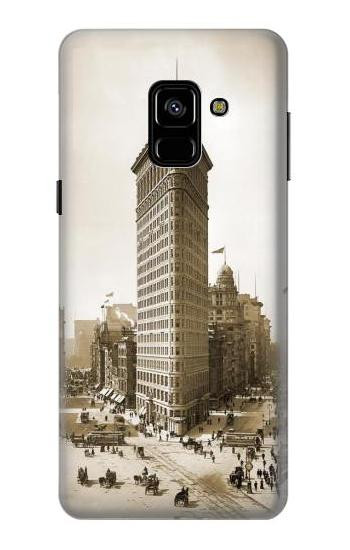 S3046 Old New York Flatiron Building Etui Coque Housse pour Samsung Galaxy A8 (2018)