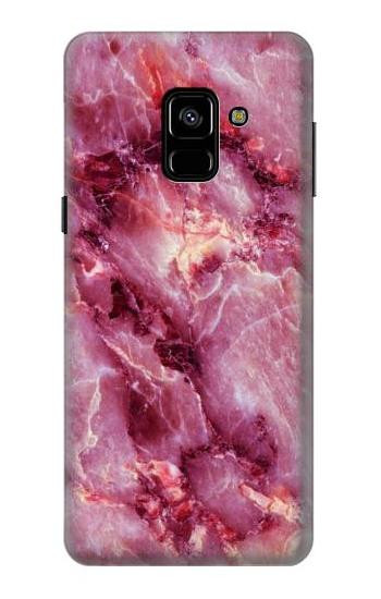 S3052 Pink Marble Graphic Printed Etui Coque Housse pour Samsung Galaxy A8 (2018)