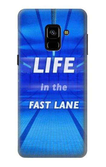 S3136 Life in the Fast Lane Swimming Pool Etui Coque Housse pour Samsung Galaxy A8 (2018)